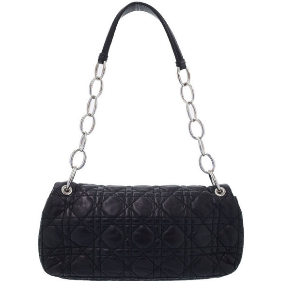 Christian Dior Cannage Chain Semi-Shoulder Bag Black - Picture 2 of 5